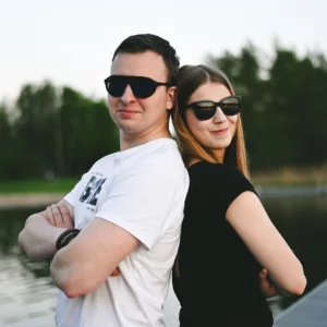 Sonia i Michał nad jeziorem